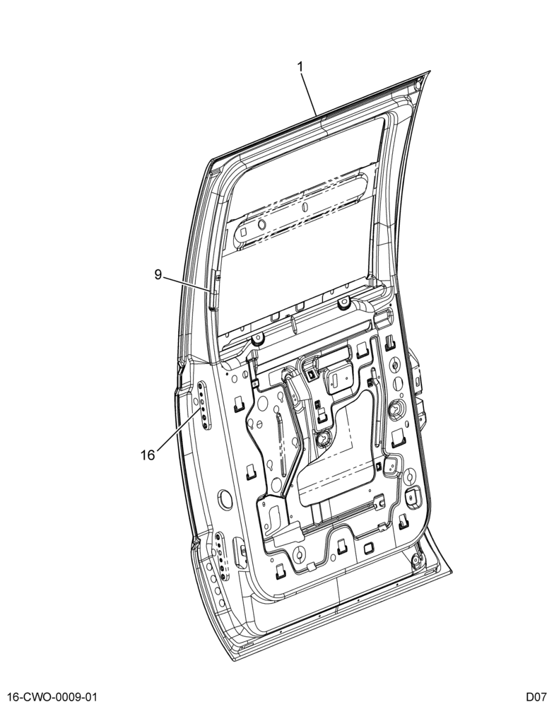 ....DOOR CAB LT ASM REAR (4C3Z-2624631-C1)
