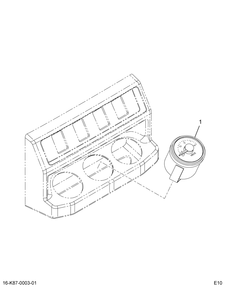 ..IP  VOLTMETER GAUGE (Intl. 3880754F91)