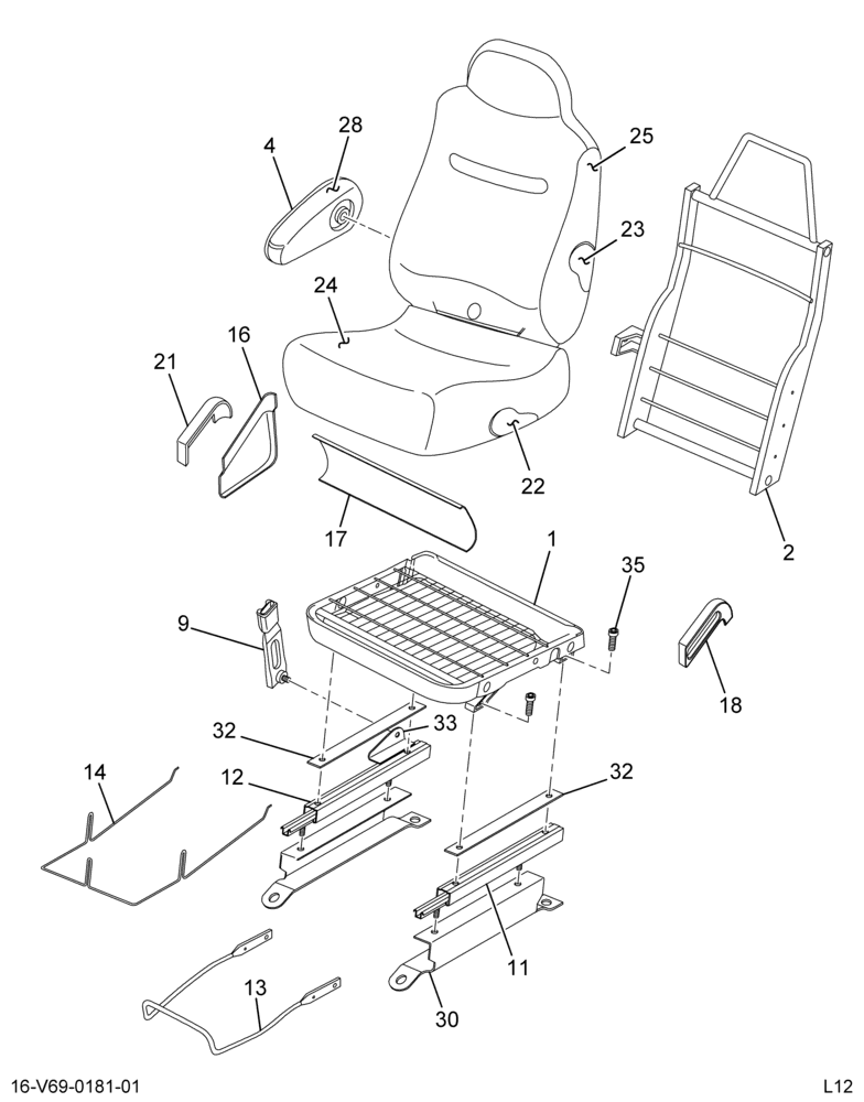 ..SEAT DRVR  GREY BUCKET CLOTH (9C4Z-7060004-A)