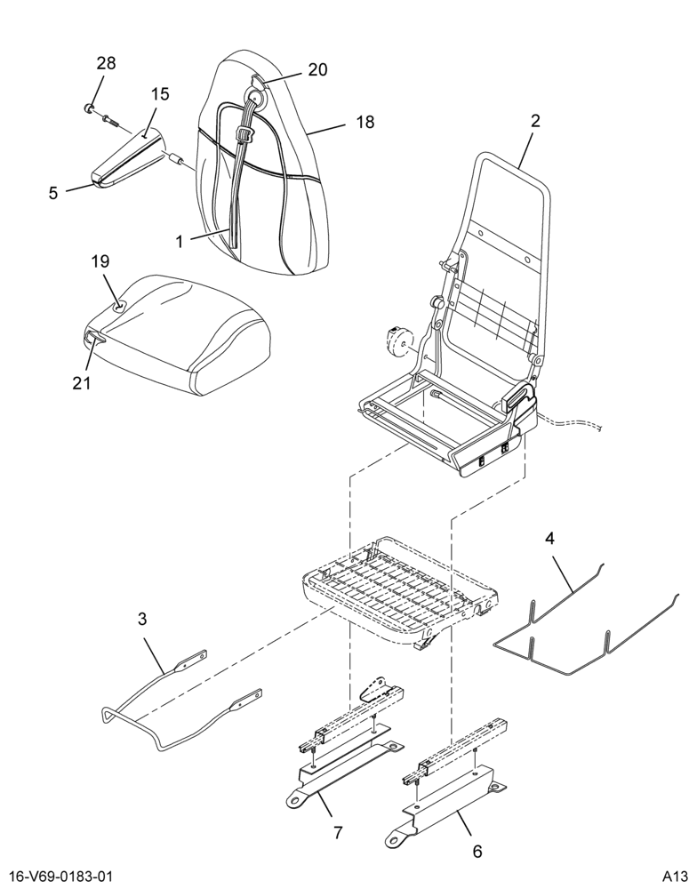 ..SEAT,DRIVER , CLOTH, NON-SUSPE (BC4Z-7060004-AB)