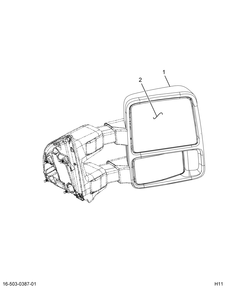 ..MIRROR  REAR VIEW ASSY  TRAILE (8C3Z-17682-AC)