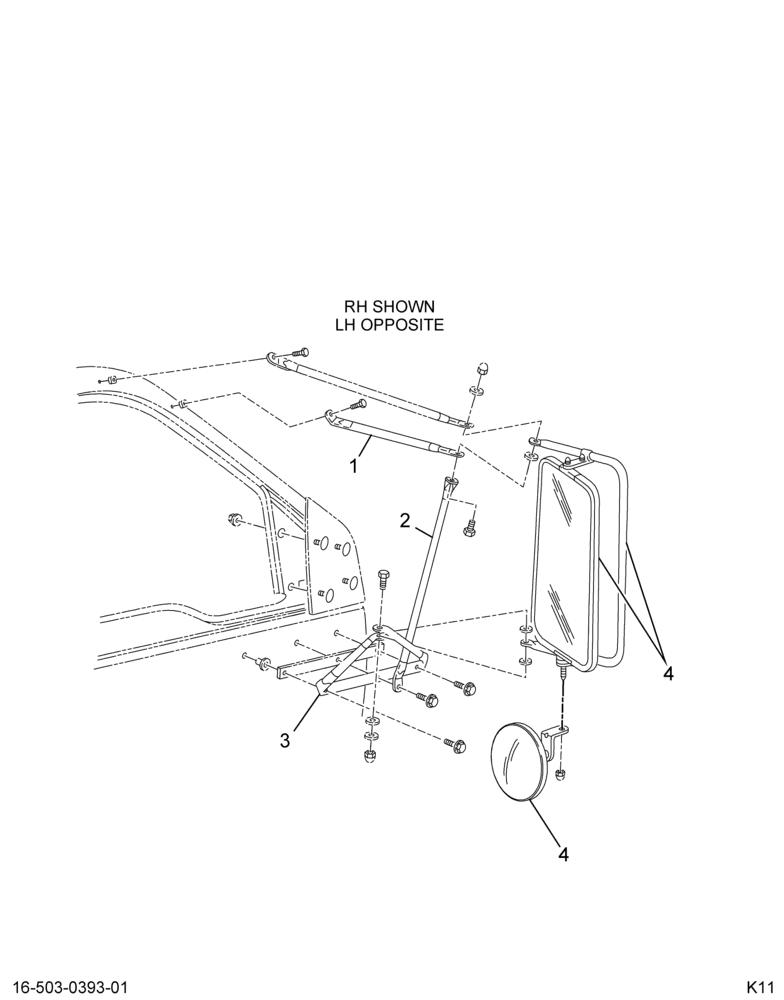 ..MIRROR RR VW DUAL CNVX RH (4C4Z-17683-FA)