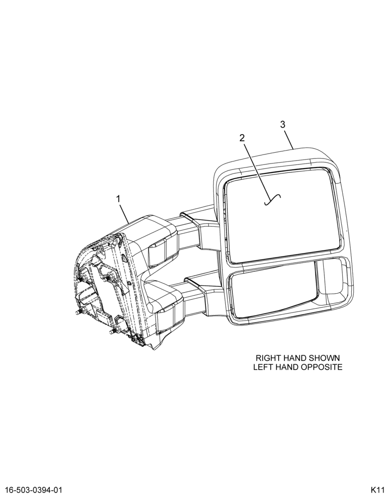 ..MIRROR  REAR VIEW ASSY  TRAILE (9C3Z-17682-CA)