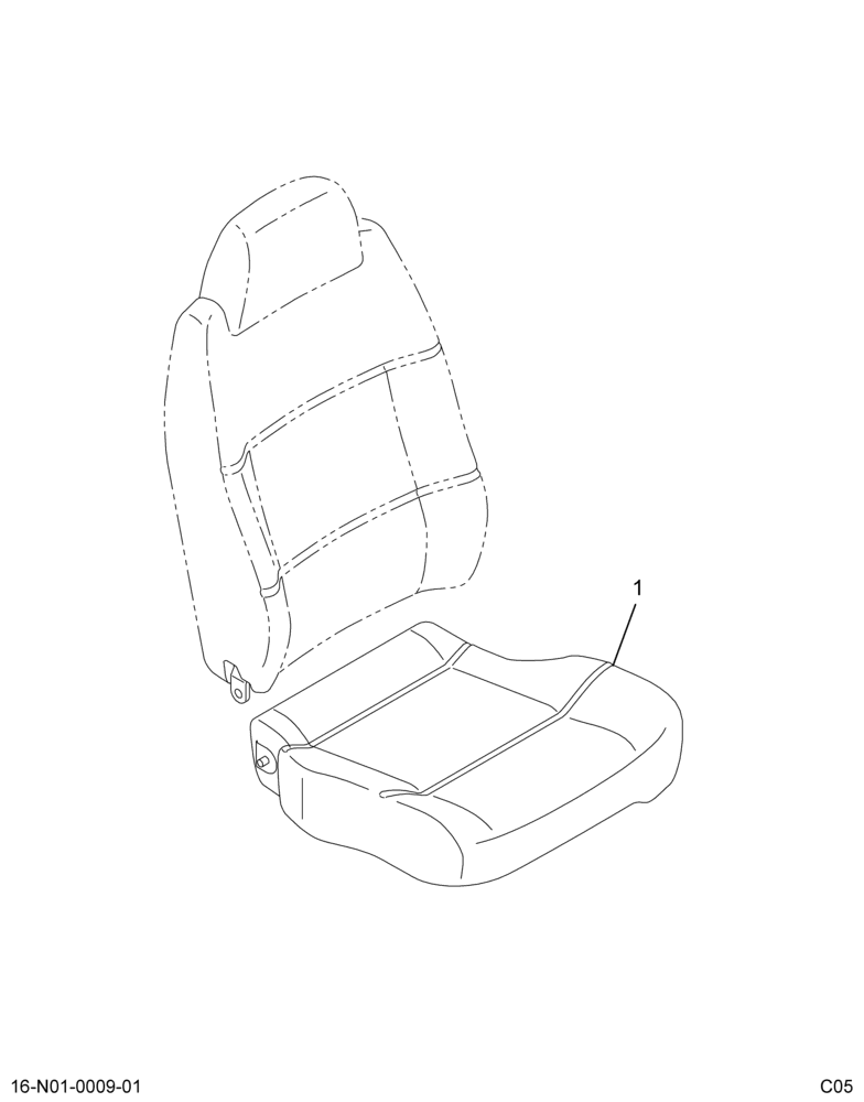 ....CUSHION SEAT CLOTH GRAY (6E7Z-2060053-BA)