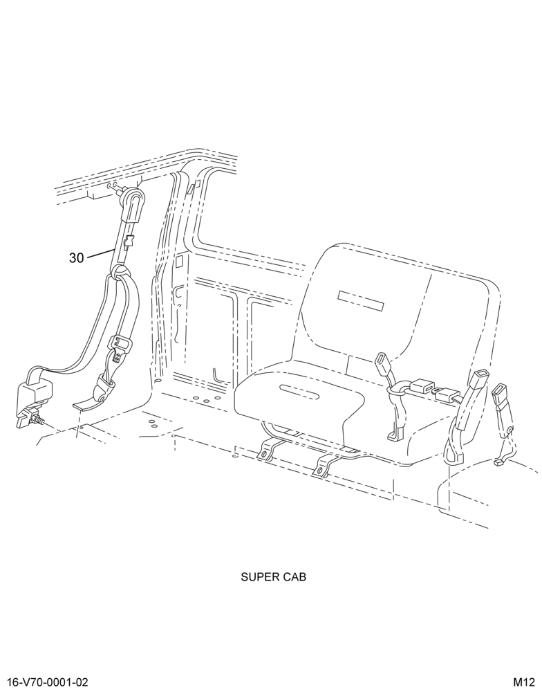 SEAT BELT INSTL; DRVR/PASS