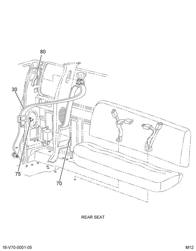 SEAT BELT INSTL; DRVR/PASS 6/6