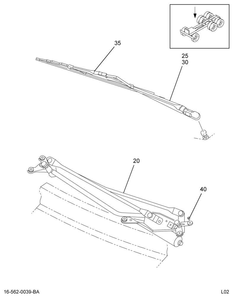 WINDSHIELD WIPER INSTL 2/2
