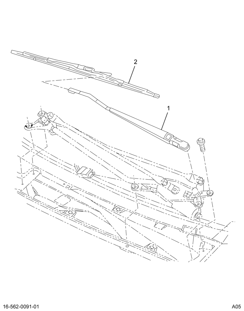 ..ARM W/S WIPER LH W/BLADE (Intl. 6020338C1)