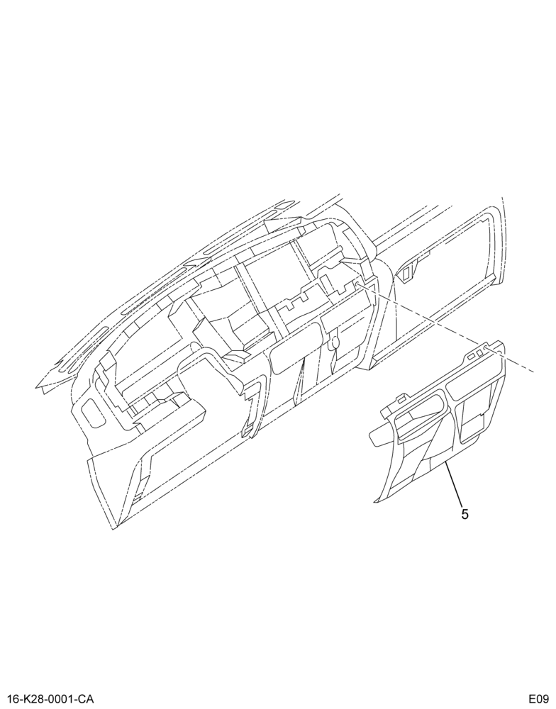INSTRUMENT PANEL; CENTER FINISH PANEL (ABR #28)