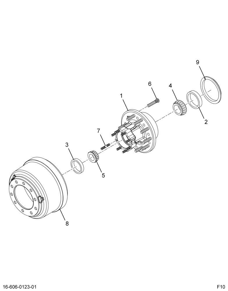 ..HUB REAR WHEEL W/DRUM  STL 285 (Intl. 3505491C94)