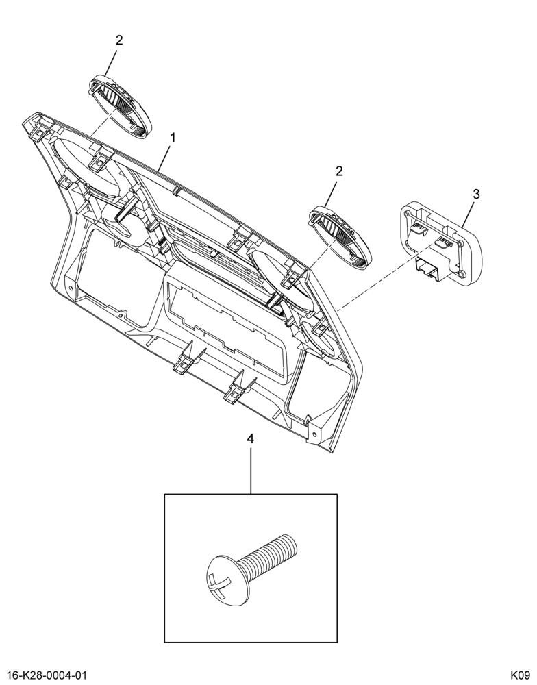 ..IP, ASSY UPPER CENTER FINIS (Intl. 3712809F91)