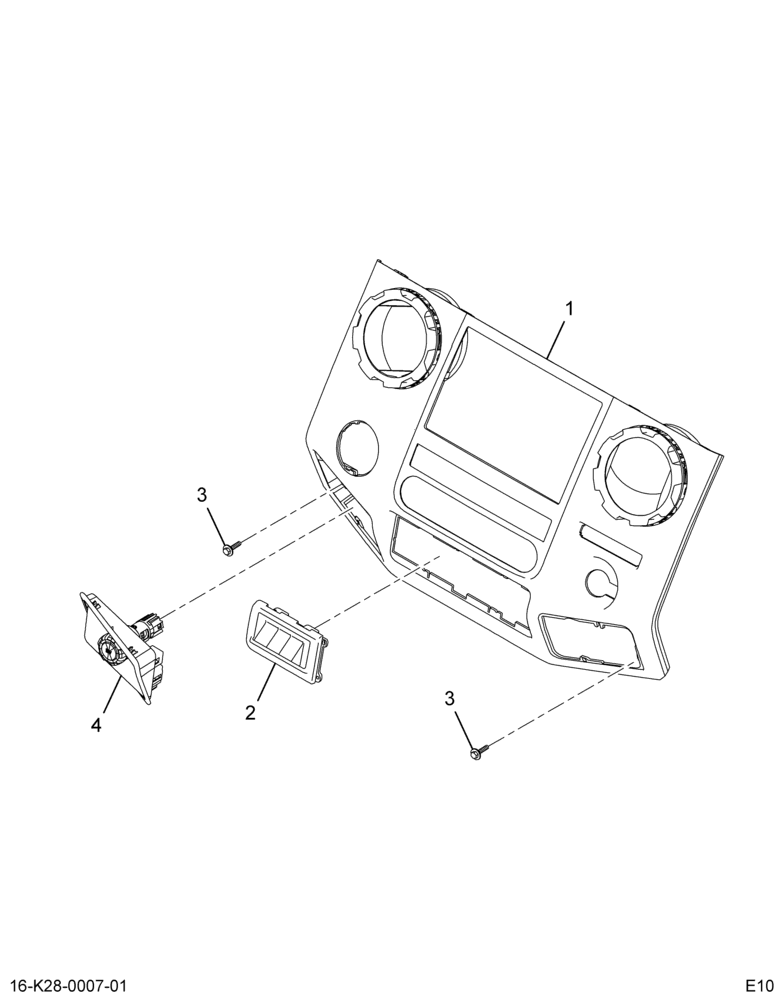 ..IP, ASSY UPPER CENTER FINIS (Intl. 3712809F93)