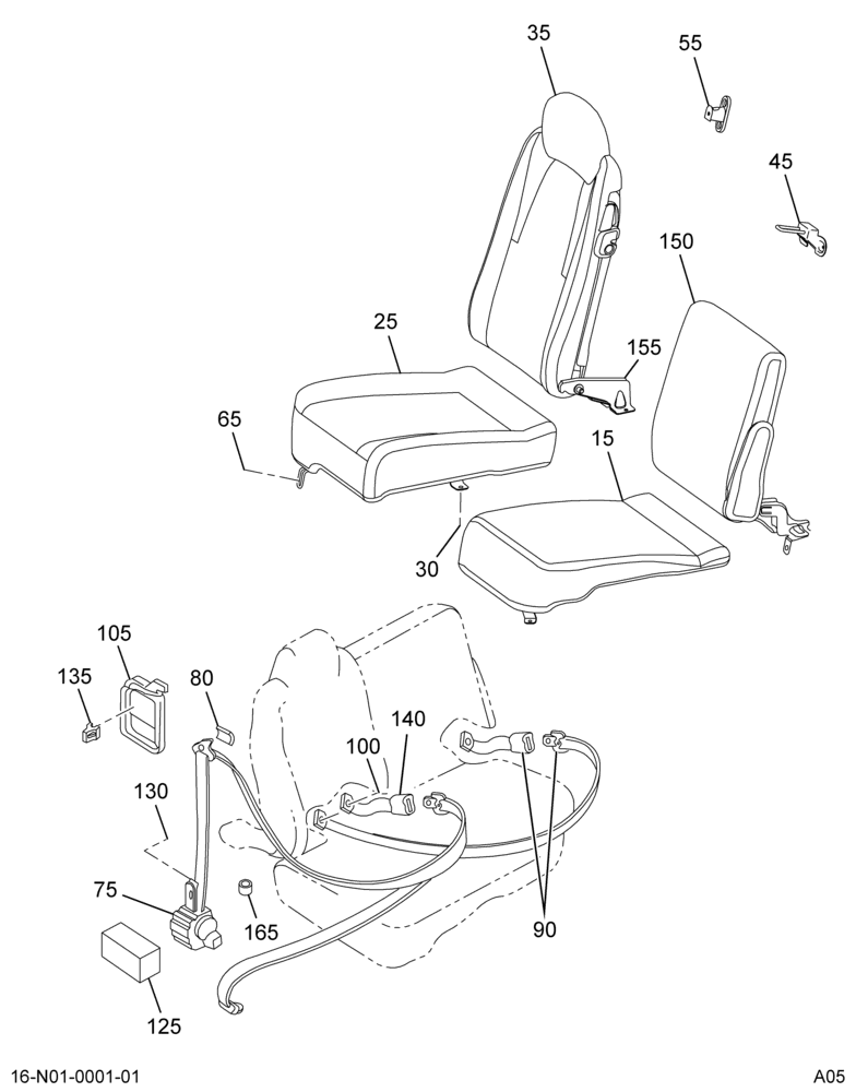 SEAT & RESTRAINT INSTL; PASSENGER