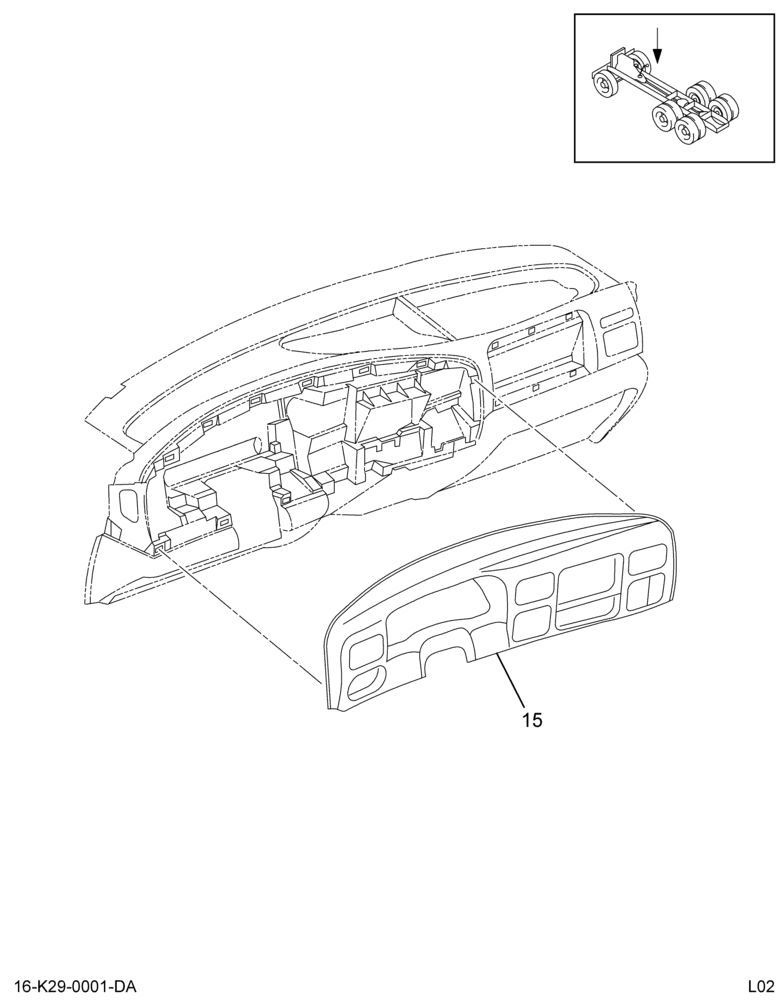 INSTRUMENT PANEL; CLUSTER FINISH PANEL,(ABR#29)