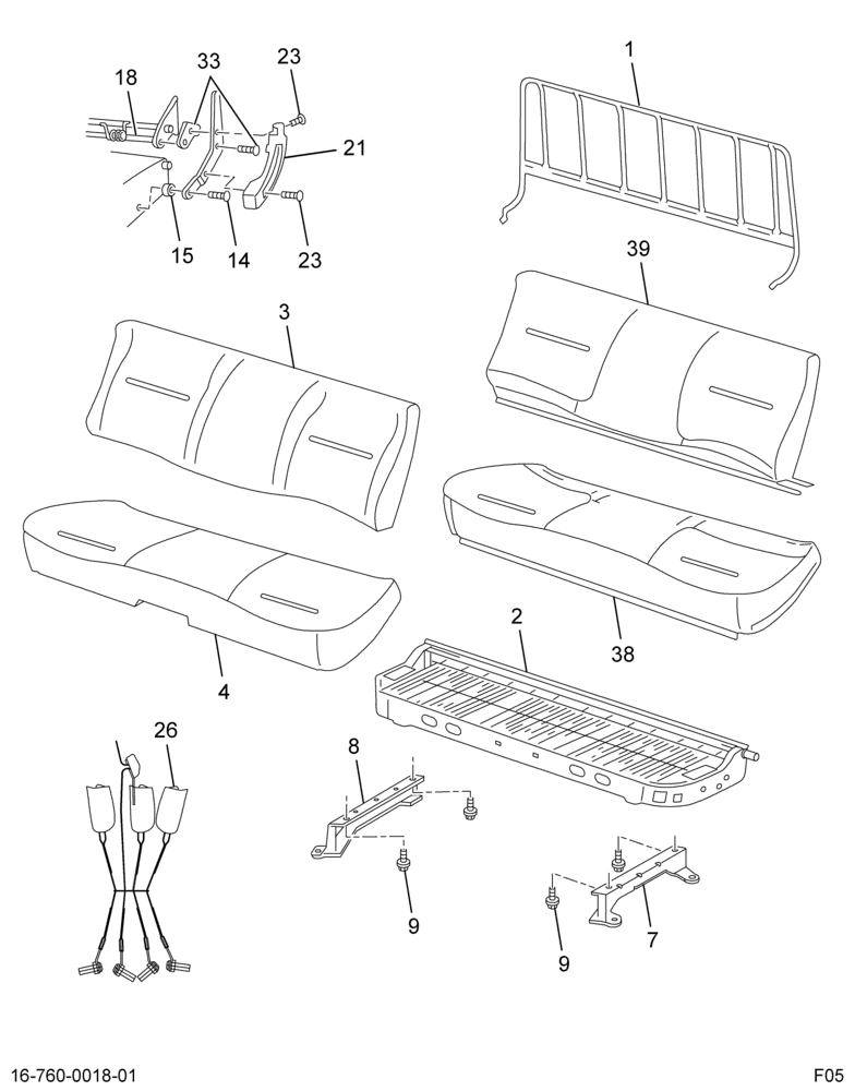 ..KIT SEATS*GGRAIN C/C XL/XLT RR (4C4Z-2660026-CA)