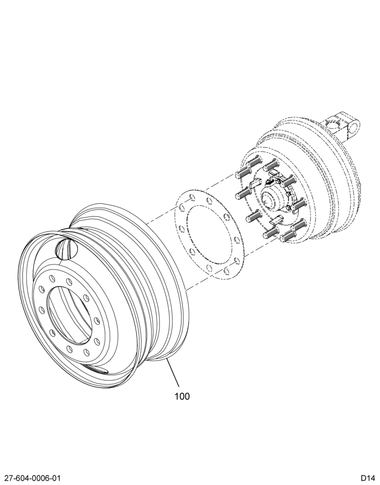 RIM, FRT AXLE; DISC WHEEL 1-PC