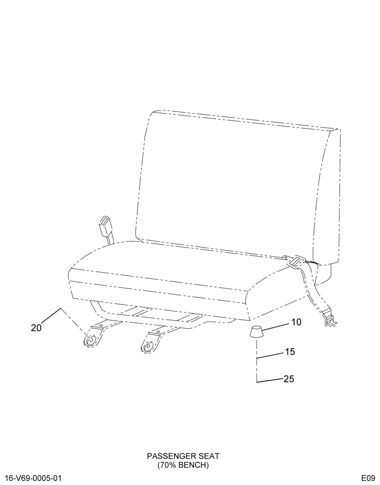 REAR SEAT KIT; CREW CAB 2/2