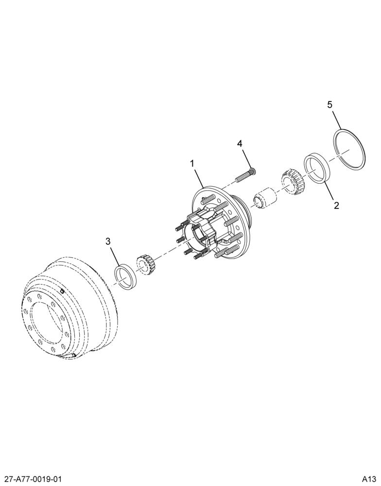..HUB,FRT WHEEL , F12 IRON 10-28 (Eng. CC4O-1104-CA)