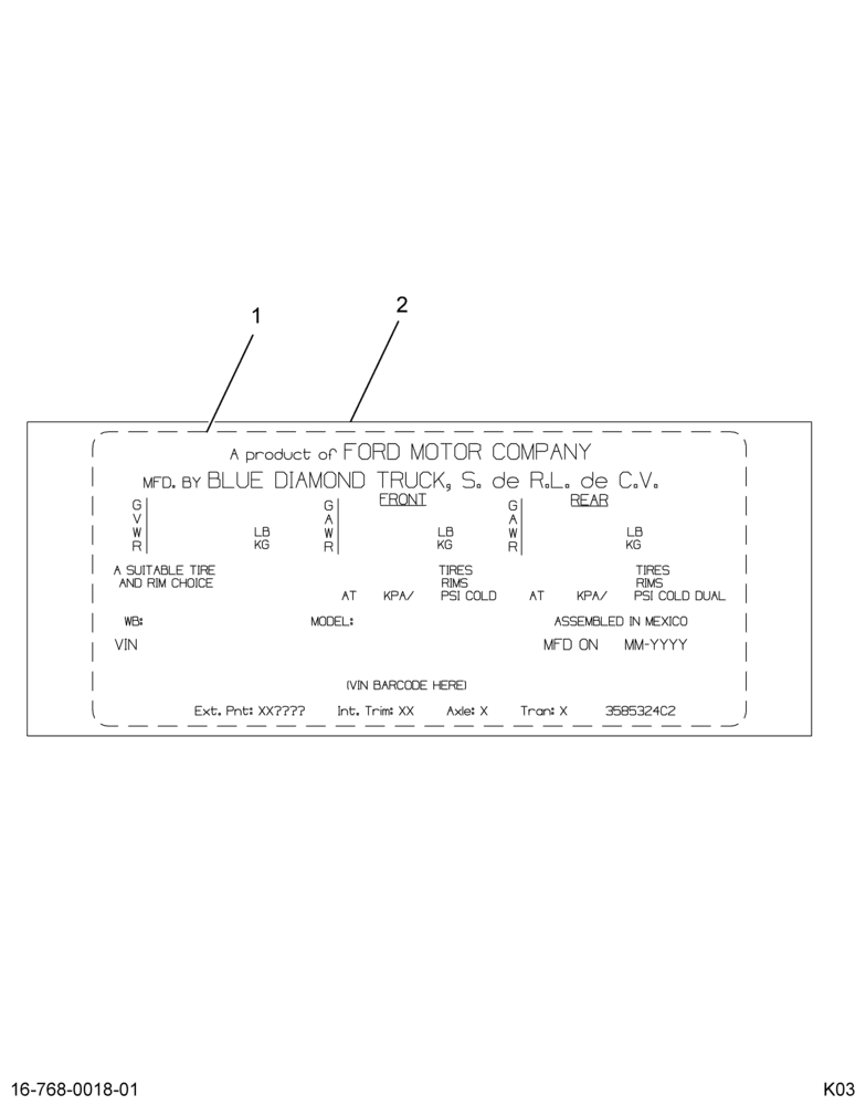 ..PRODUCT GRAPHICS VEHICLE ID NO (Eng. 4C4O-1001631-AB)