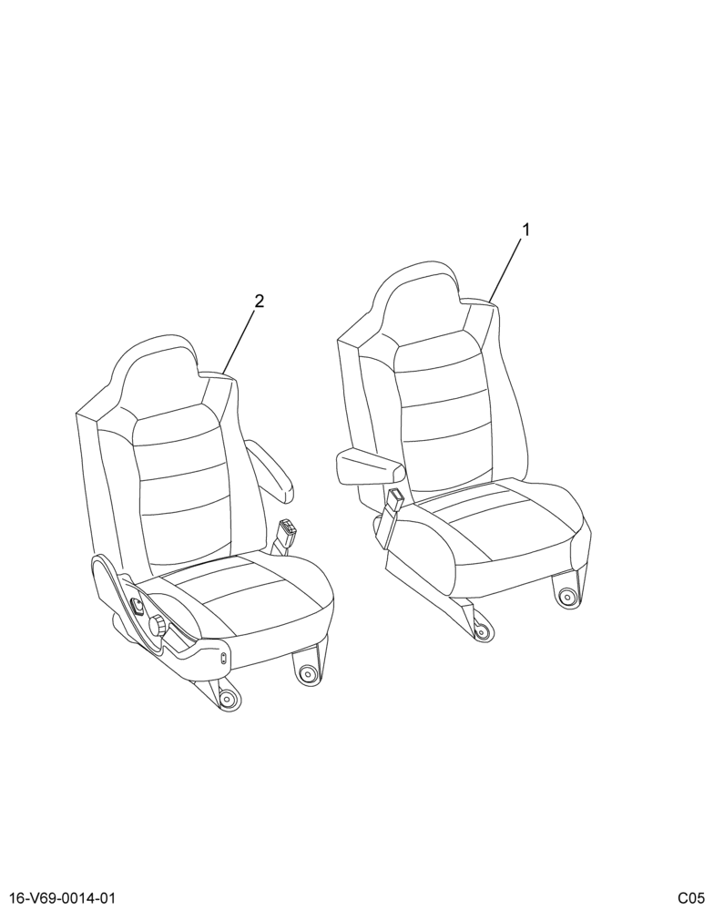 ..KIT SEATS LTHR CAPT DRVR&PASS (8C4Z-7060004-CA)