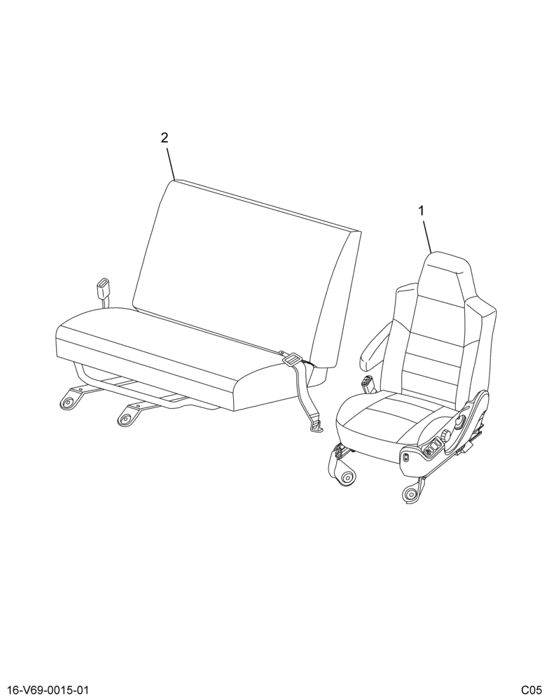 ..KIT SEATS 40% DRVR 70% PASS G- (Eng. 4C4O-7060034-BA)