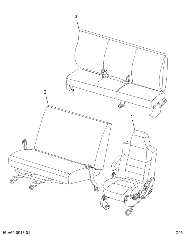 ..KIT SEATS 40% DRVR 70% PASS W/ (Intl. 3595718C91)