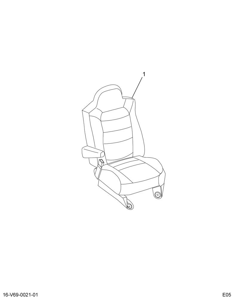 ..KIT SEATS LTHR CAPT DRVR ONLY (8C4Z-7060005-CA)