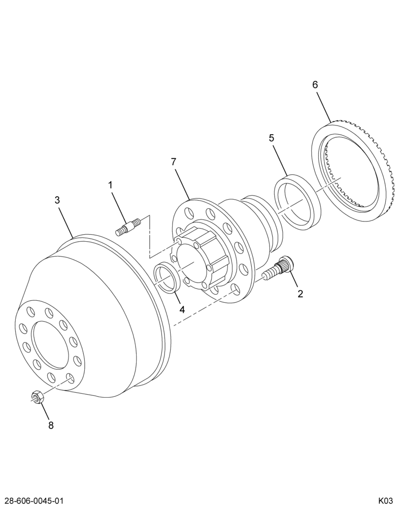 ..HUB REAR WHEEL W/DRUM*CAST (Intl. 3505491C93)