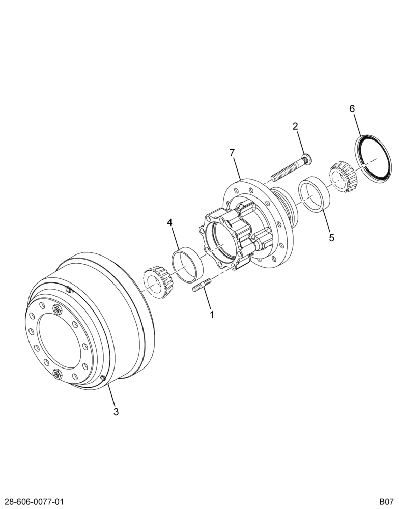..HUB REAR WHEEL W/DRUM  STL 285 (Intl. 2003353C93)