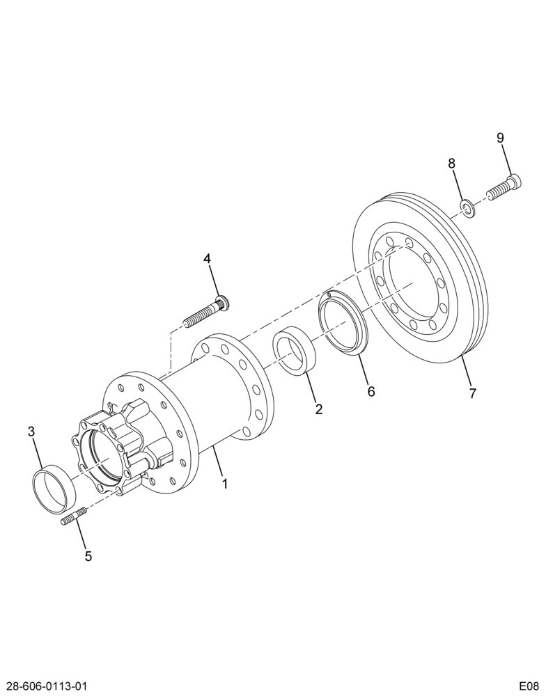 ..HUB REAR WHEEL W/ROTOR STL 2 (Intl. 3822390C91)