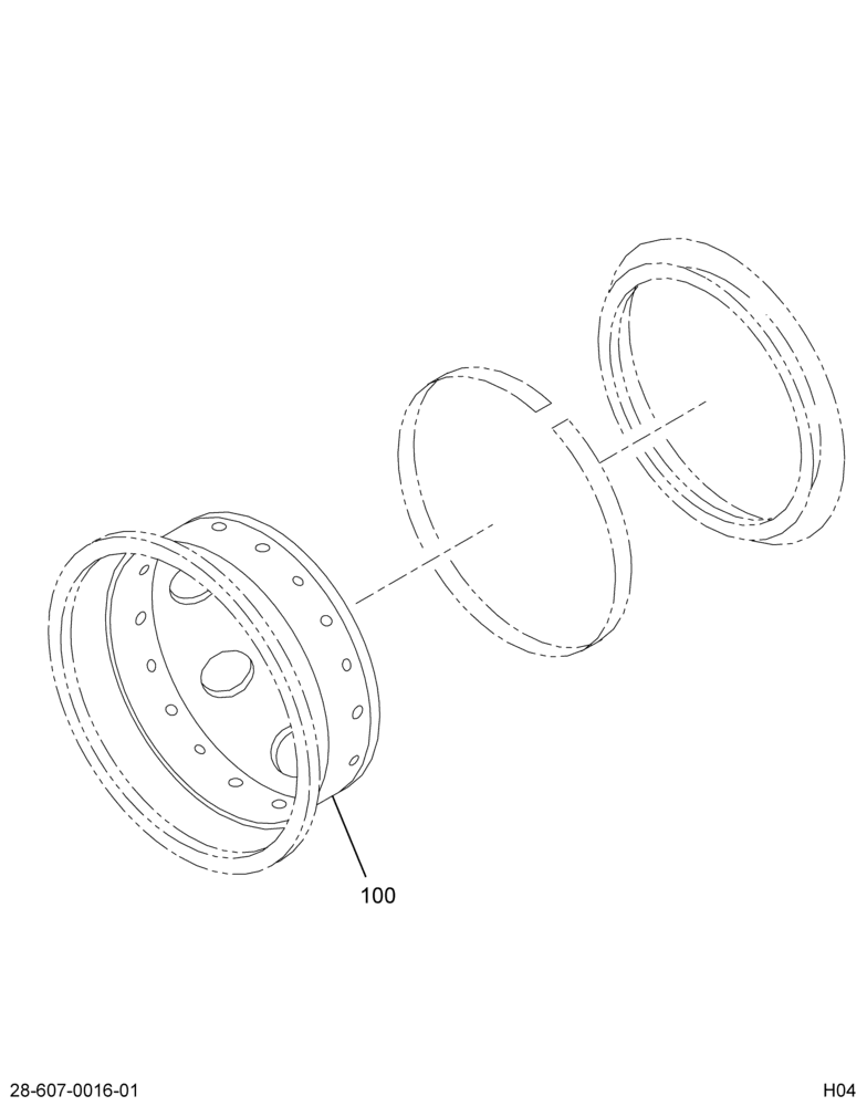 RIM; RR AXLE, DISC WHEEL, 3-PC