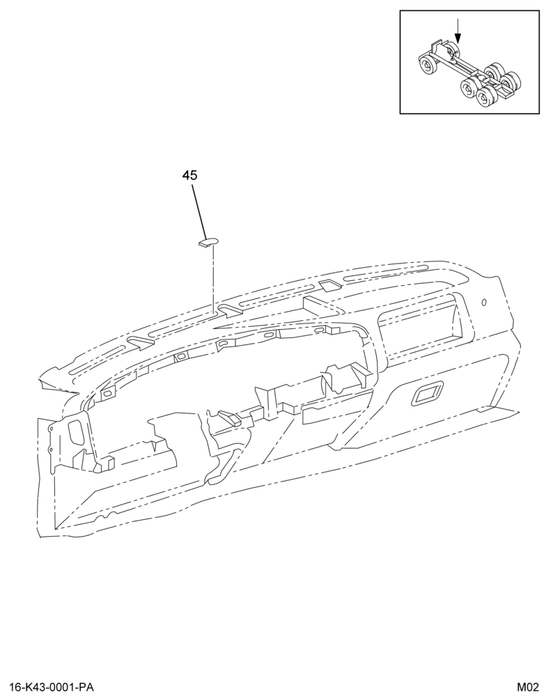 INSTRUMENT PANEL; COVER ASM,(ABR#43)