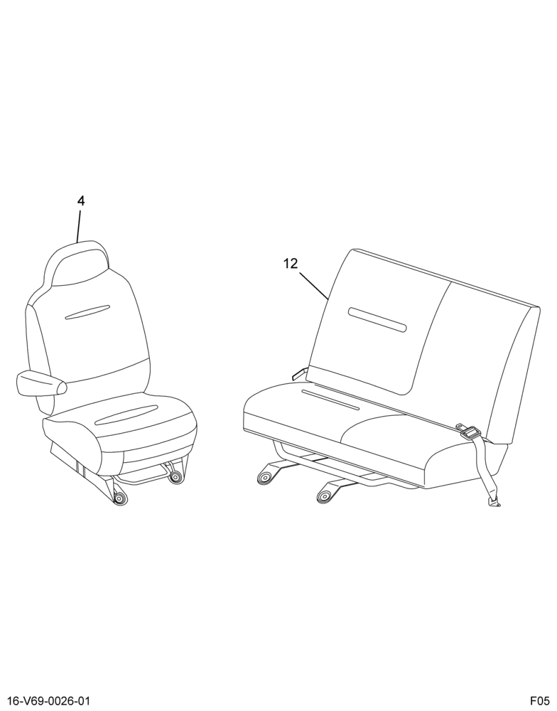..KIT SEATS  DRVR BUCKET PASS 70 (Eng. 8C4O-7000034-VAW)