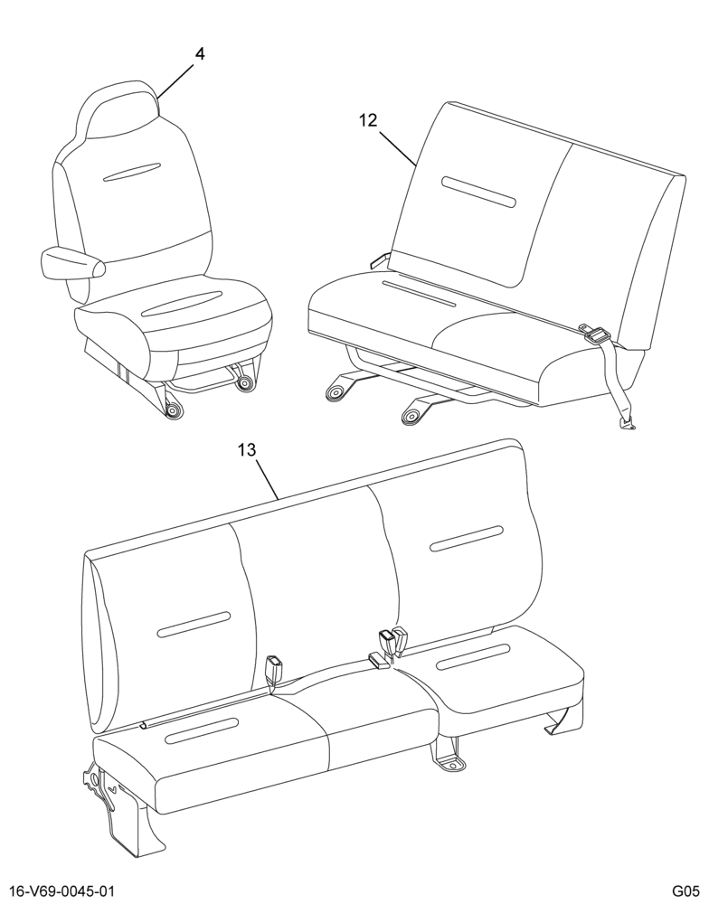 ..KIT SEATS  DRVR BUCKET PASS 70 (Eng. 8C4O-7100034-VAW)
