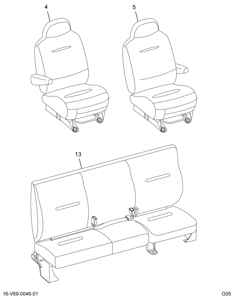 ..KIT SEATS  DRVR BKT  PASS BKT (Eng. 8C4O-7100034-CAW)