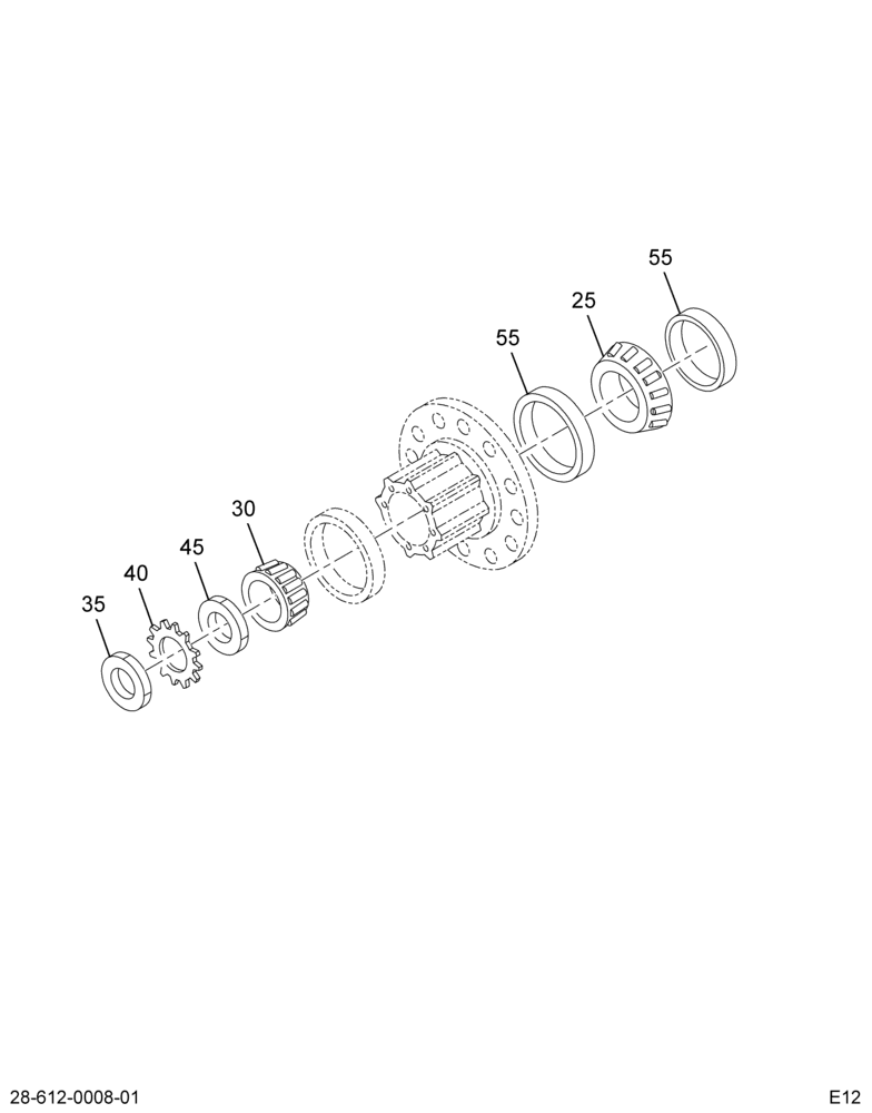 SEAL & BRGS; WHEELS,RR AXLE