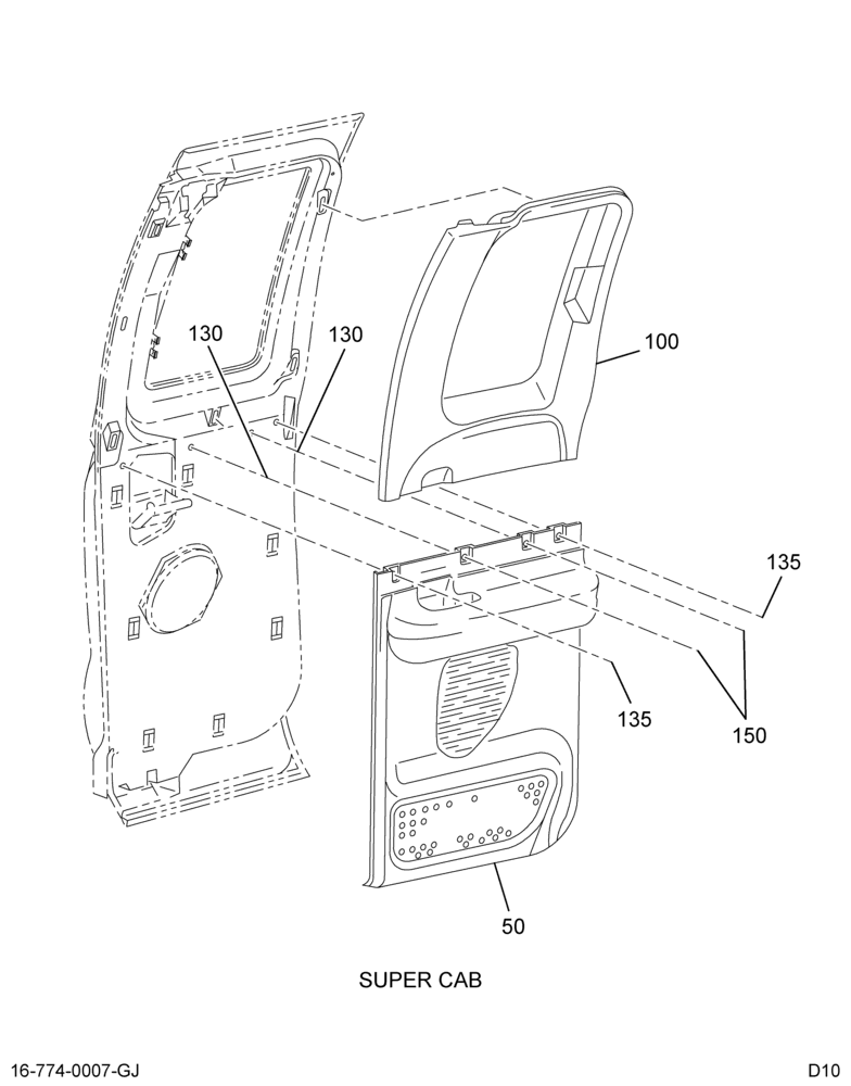 REAR CAB DOOR PANEL INSTL 2/2