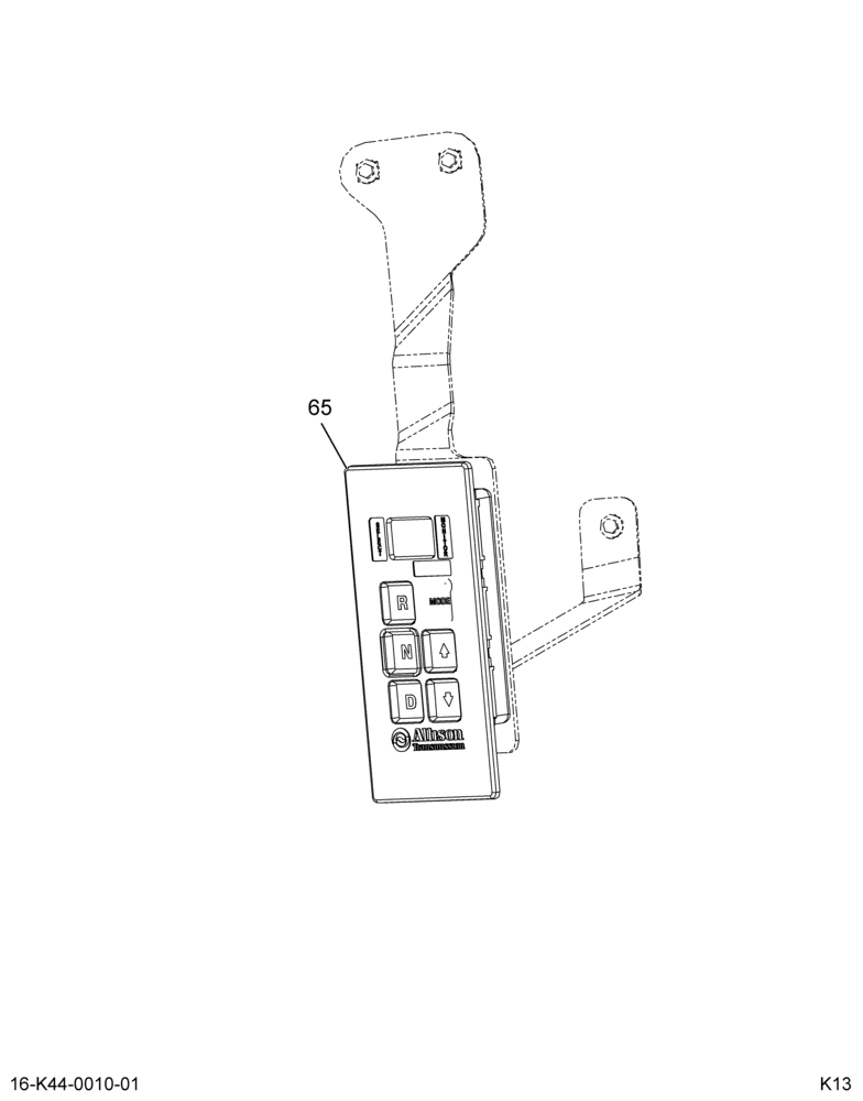 INSTRUMENT PANEL; XMSN CONTROL KEYPAD,(ABR#44)