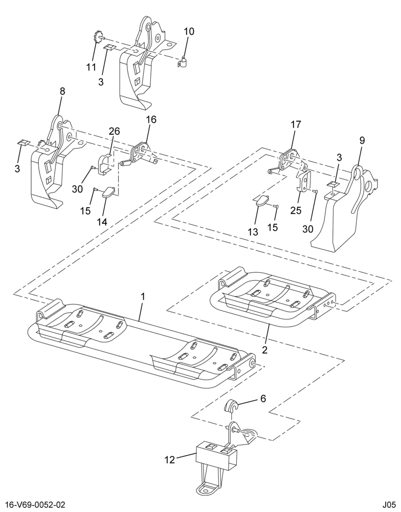 ....SEAT PASS RR FLIP-UP G-GR VNYL (4C4Z-6560026-DA) 2/2