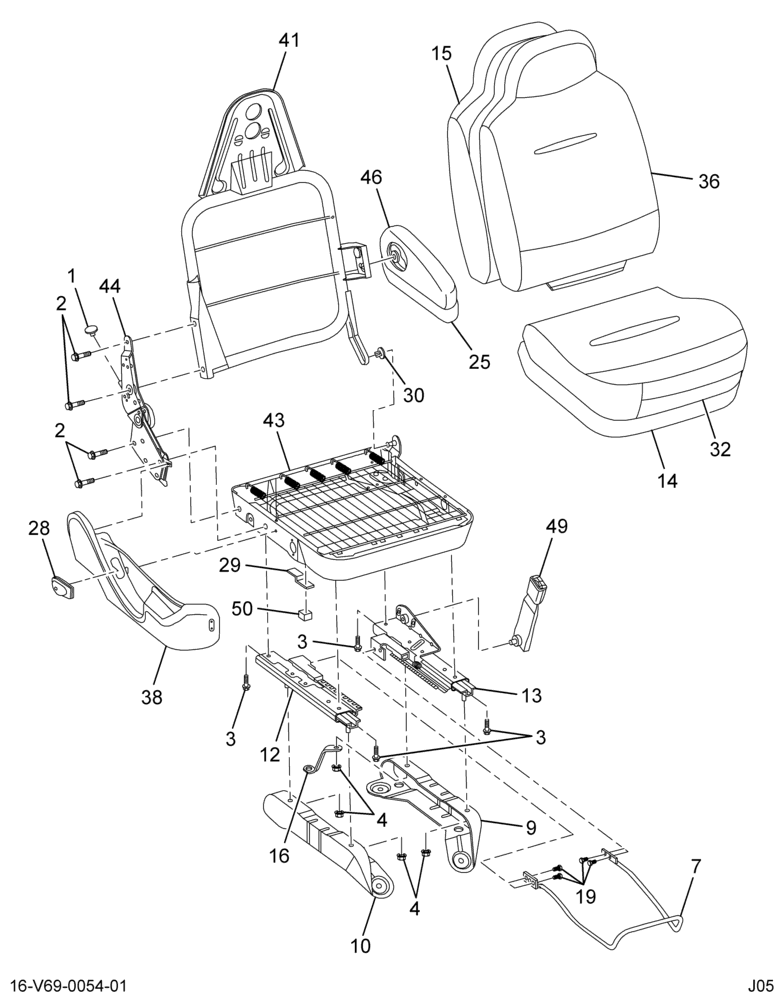 ....SEAT PASS BKT DUMP CAPT KNIT (4C4Z-6560004-FA)