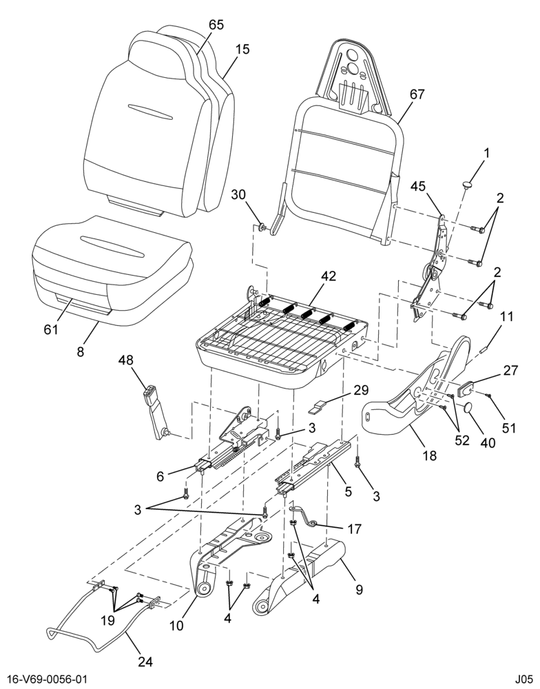 ....SEAT DRS BCKT DUMP MRT/MRTR CL (8C4Z-7060005-BA)