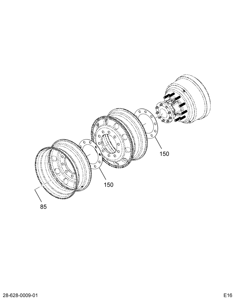 HDWE; FRT AXLE RIM MTG,F-F06/F08-WHLEND