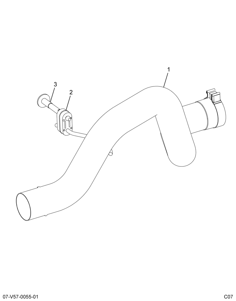..PIPE,EXH W/HANGER/MTG ROD (Intl. 3813561C91)