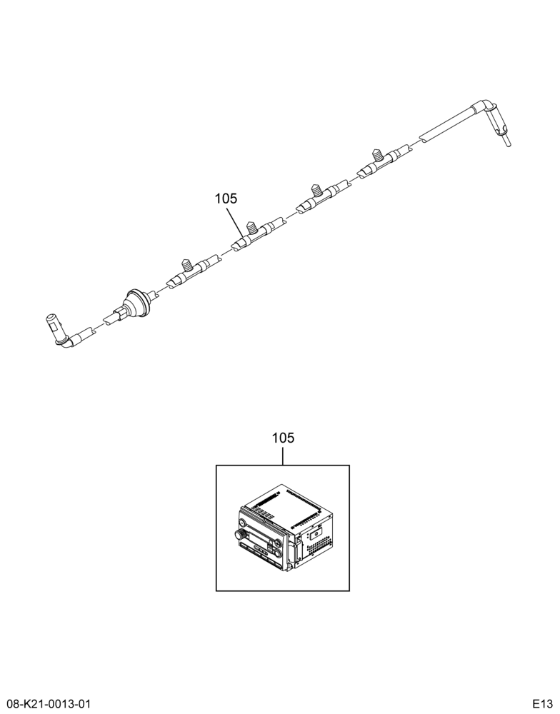 INSTRUMENT PANEL; RADIO ANTENNA LEAD (ABR #21)