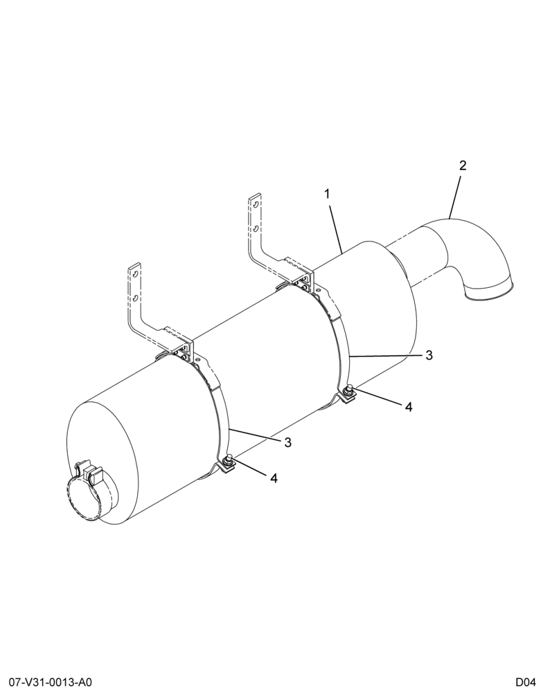 ..MUFFLER ASM EXHAUST (Eng. 4C4O-2998-AA)