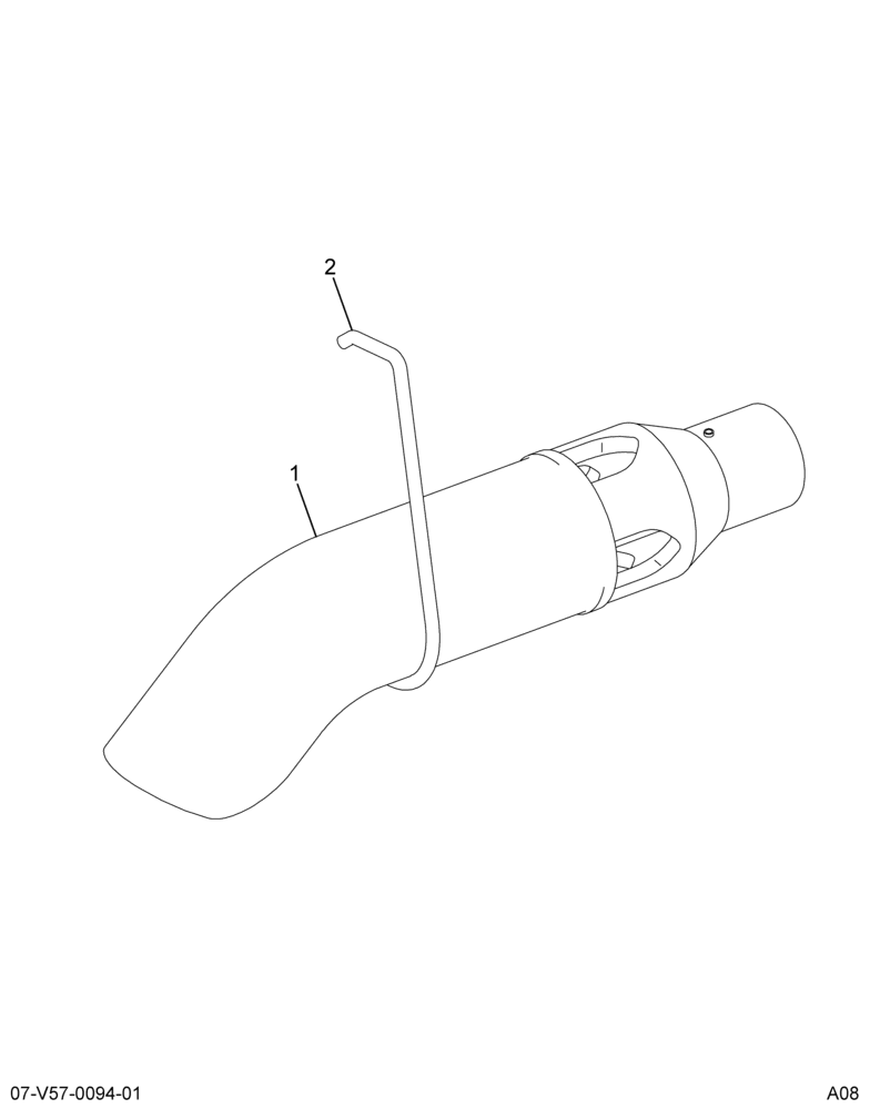 ....PIPE,EXHAUST DIFFUSER W/HOOK (8E7Z-5202-A)