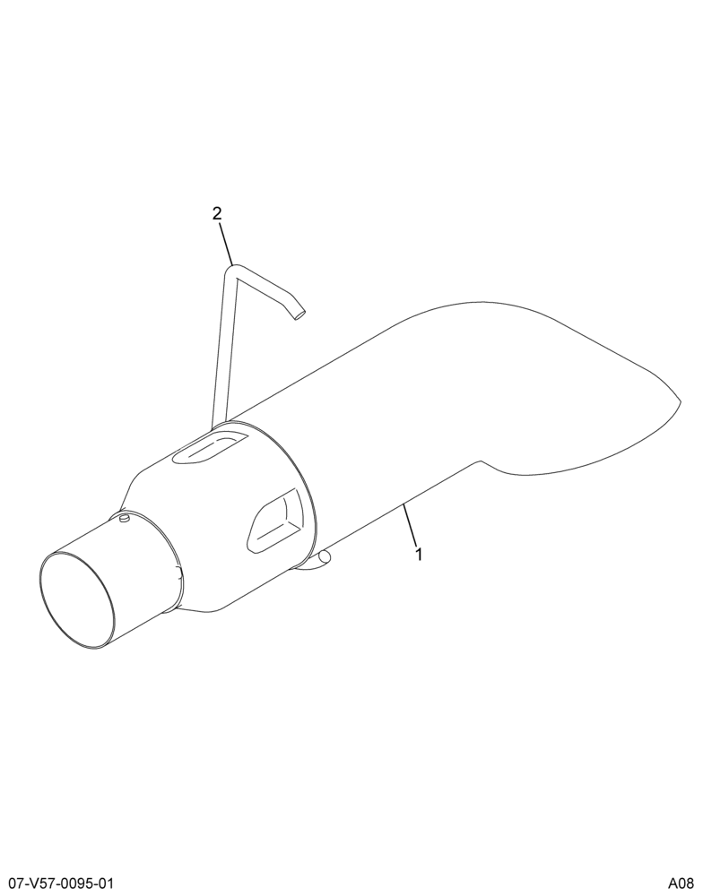 ....PIPE,EXHAUST DIFFUSER W/HOOK (7E7Z-5255-AA)