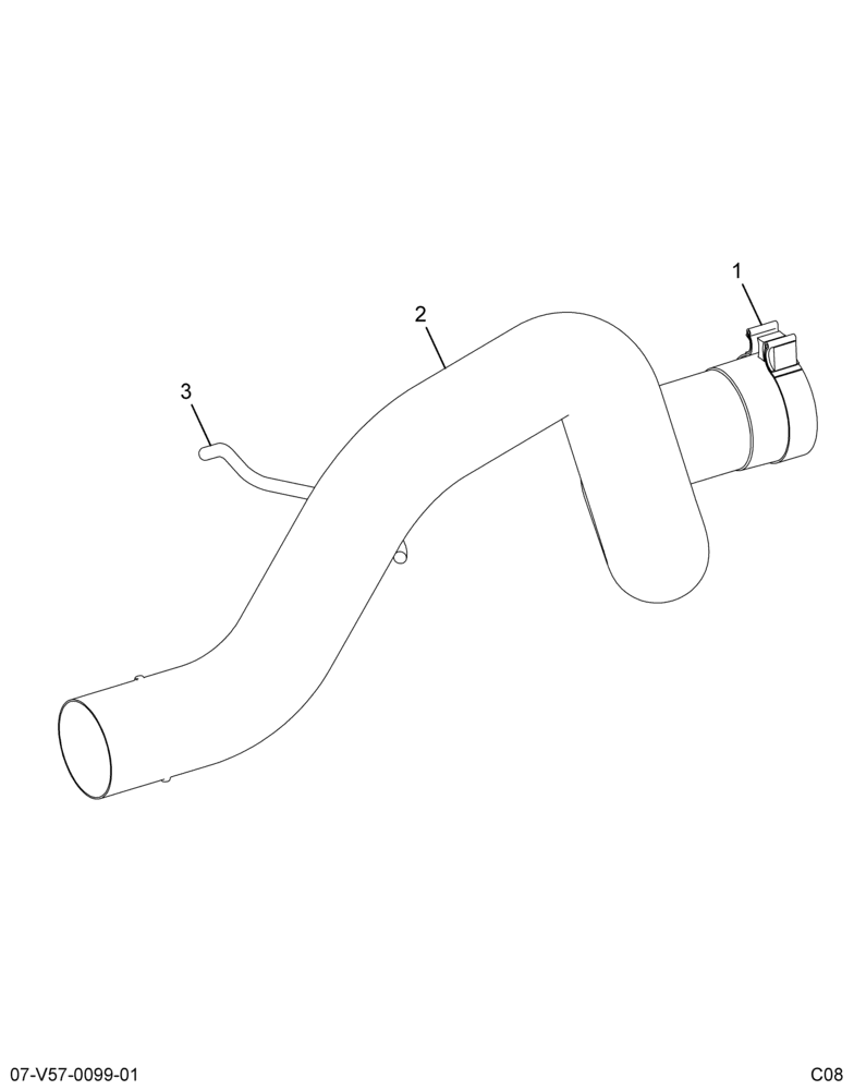 ....PIPE EXHAUST W/HANGER (7E7Z-5202-AA)