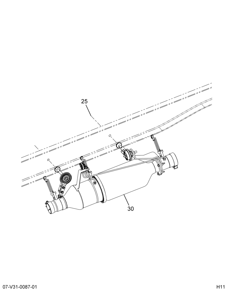 MUFFLER INSTL; LT SIDE MTD EXHAUST, N/EXHAUST PIPE