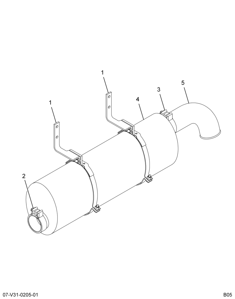 ..MUFFLER ASM EXHAUST W/UTIL BOD (Intl. 3572493C91)